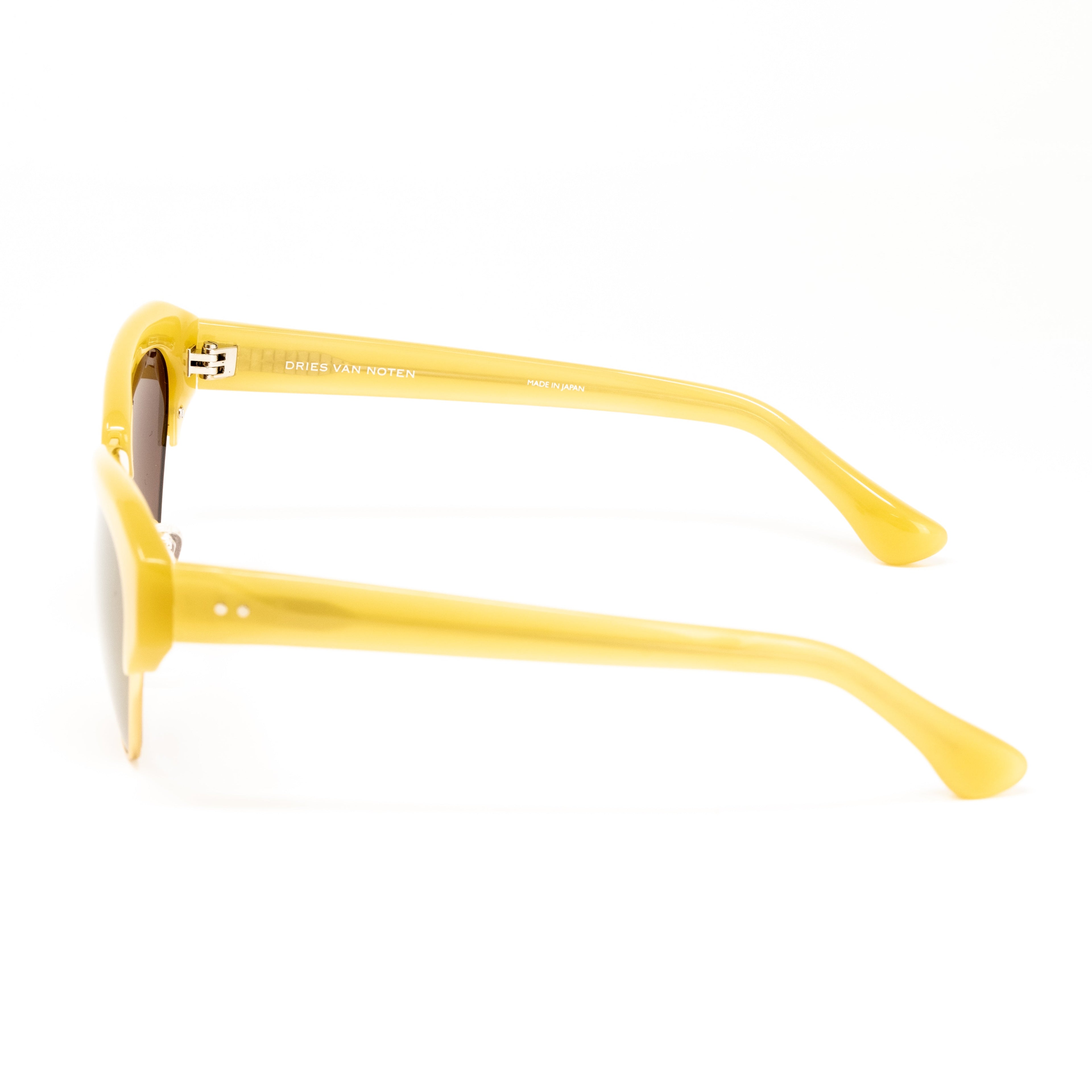 Dries Van Noten x Linda Farrow Yellow Sunglasses