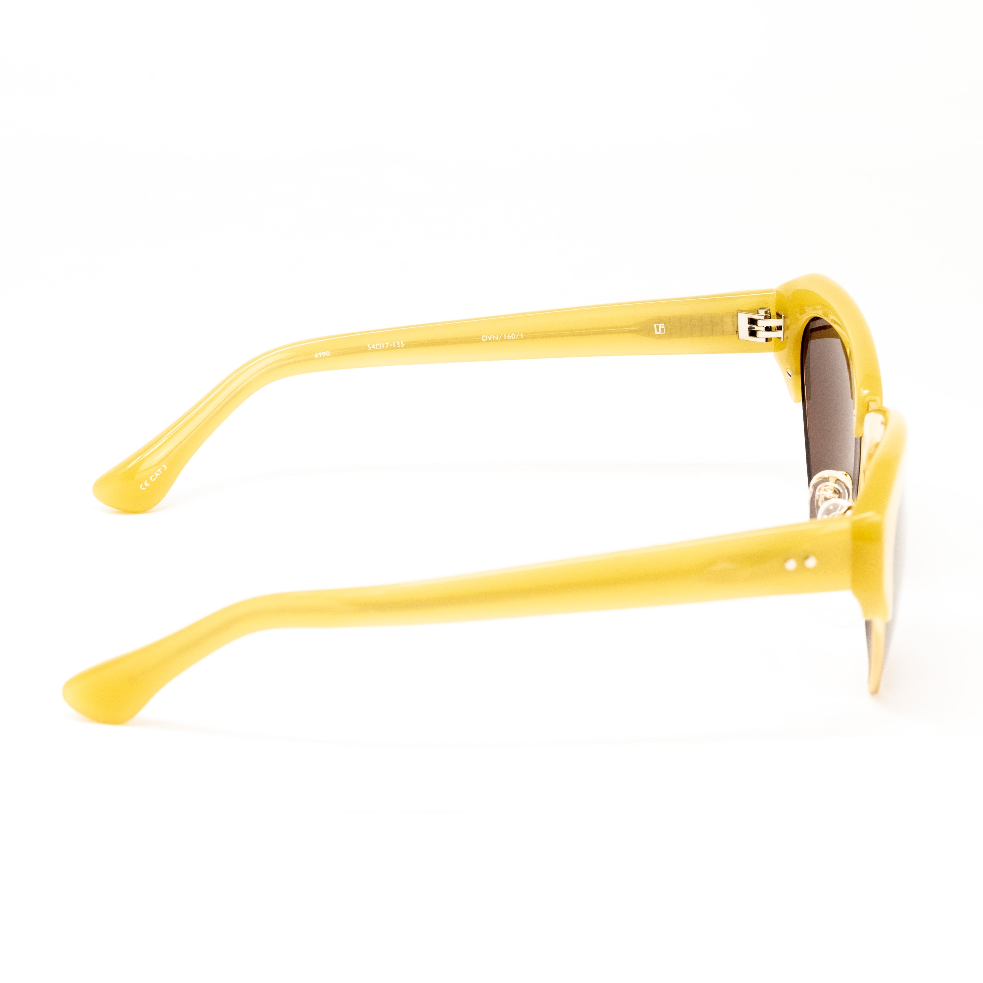Dries Van Noten x Linda Farrow Yellow Sunglasses