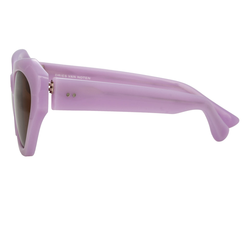 Dries Van Noten Ladies Cat Eye Brown Sunglasses