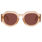 Dries Van Noten Men's Angular Red Sunglasses