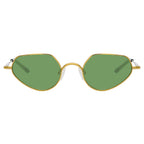 Dries Van Noten Ladies Cat Eye Green Sunglasses