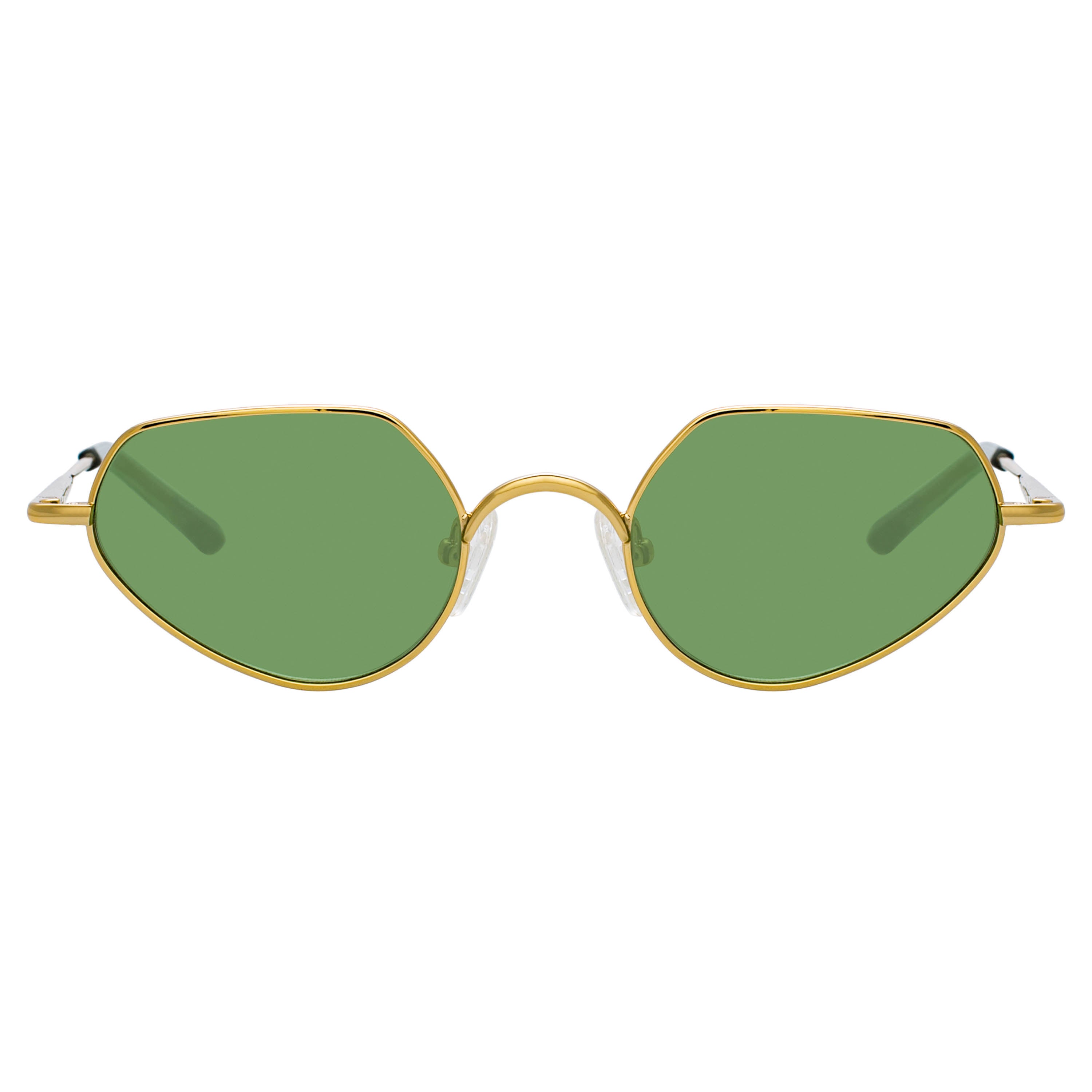 Dries Van Noten Ladies Cat Eye Green Sunglasses