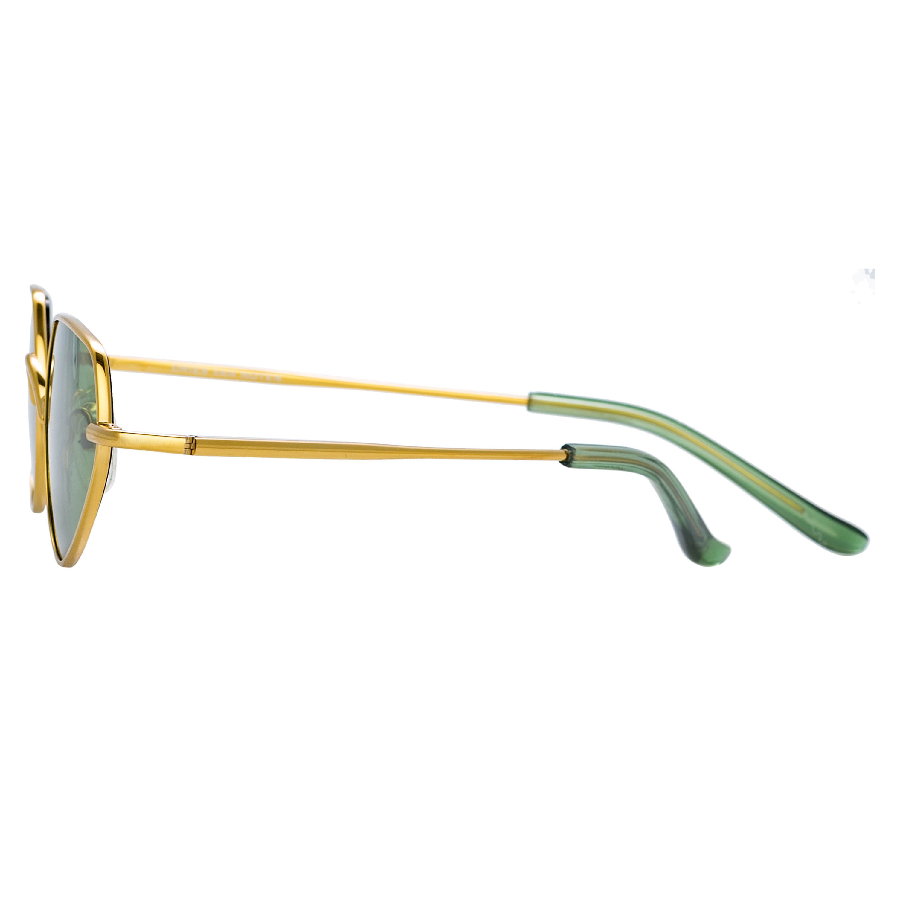 Dries Van Noten Ladies Cat Eye Green Sunglasses