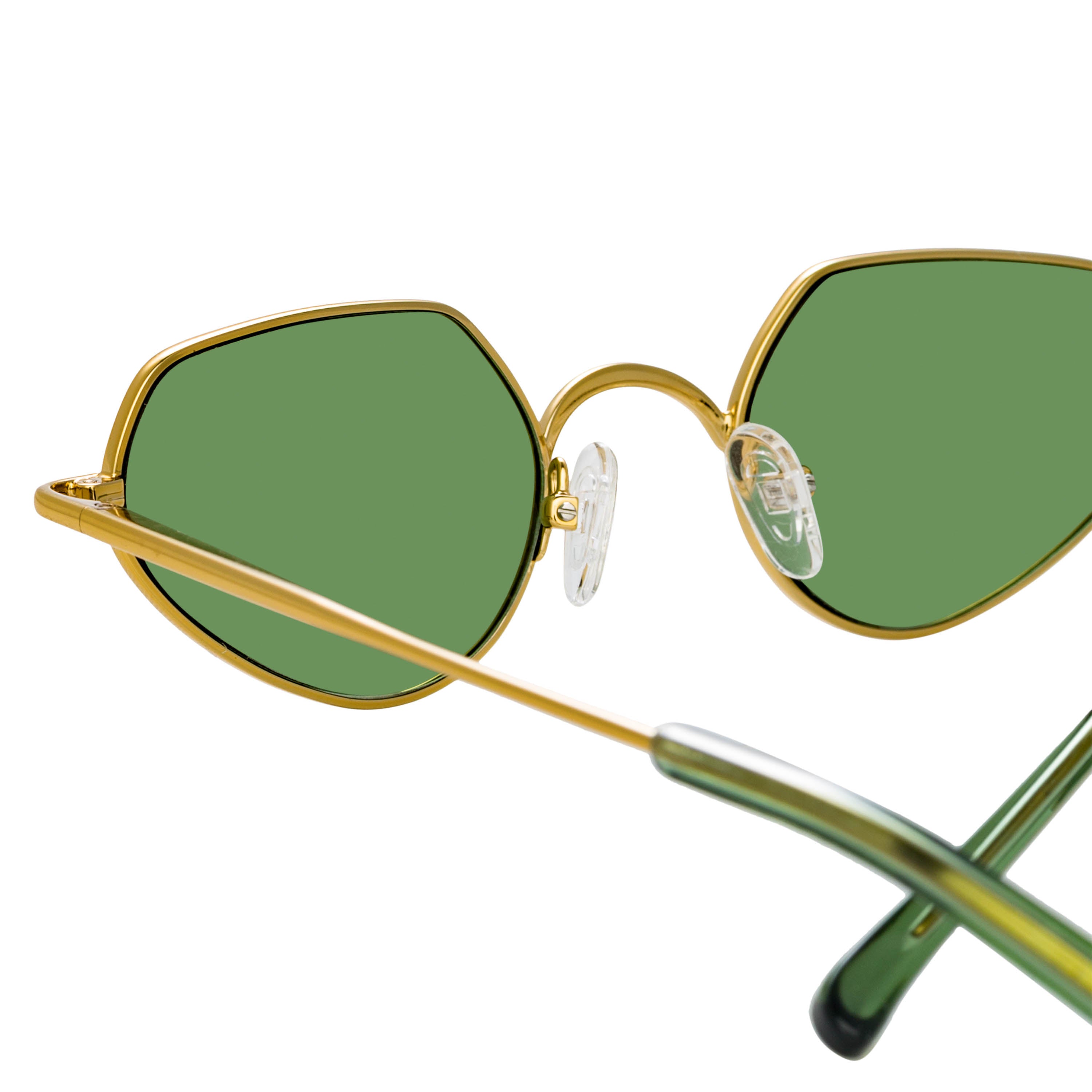Dries Van Noten Ladies Cat Eye Green Sunglasses