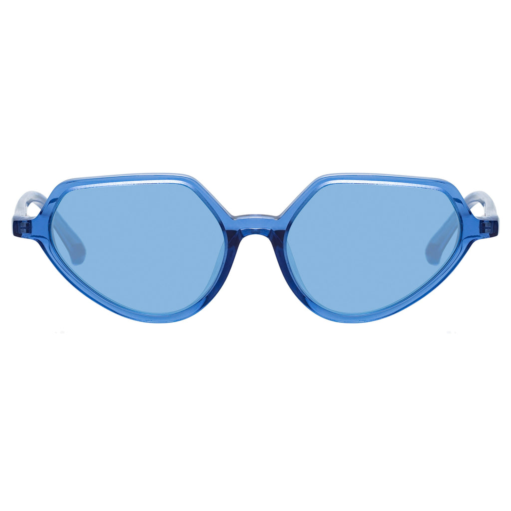 Dries Van Noten Ladies Cat Eye Blue Sunglasses
