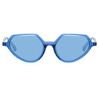 Dries Van Noten Ladies Cat Eye Blue Sunglasses