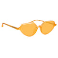 Dries Van Noten Ladies Cat Eye Orange Sunglasses