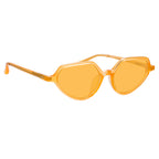 Dries Van Noten Ladies Cat Eye Orange Sunglasses