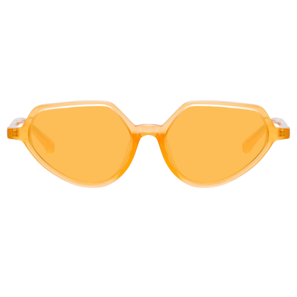 Dries Van Noten Ladies Cat Eye Orange Sunglasses