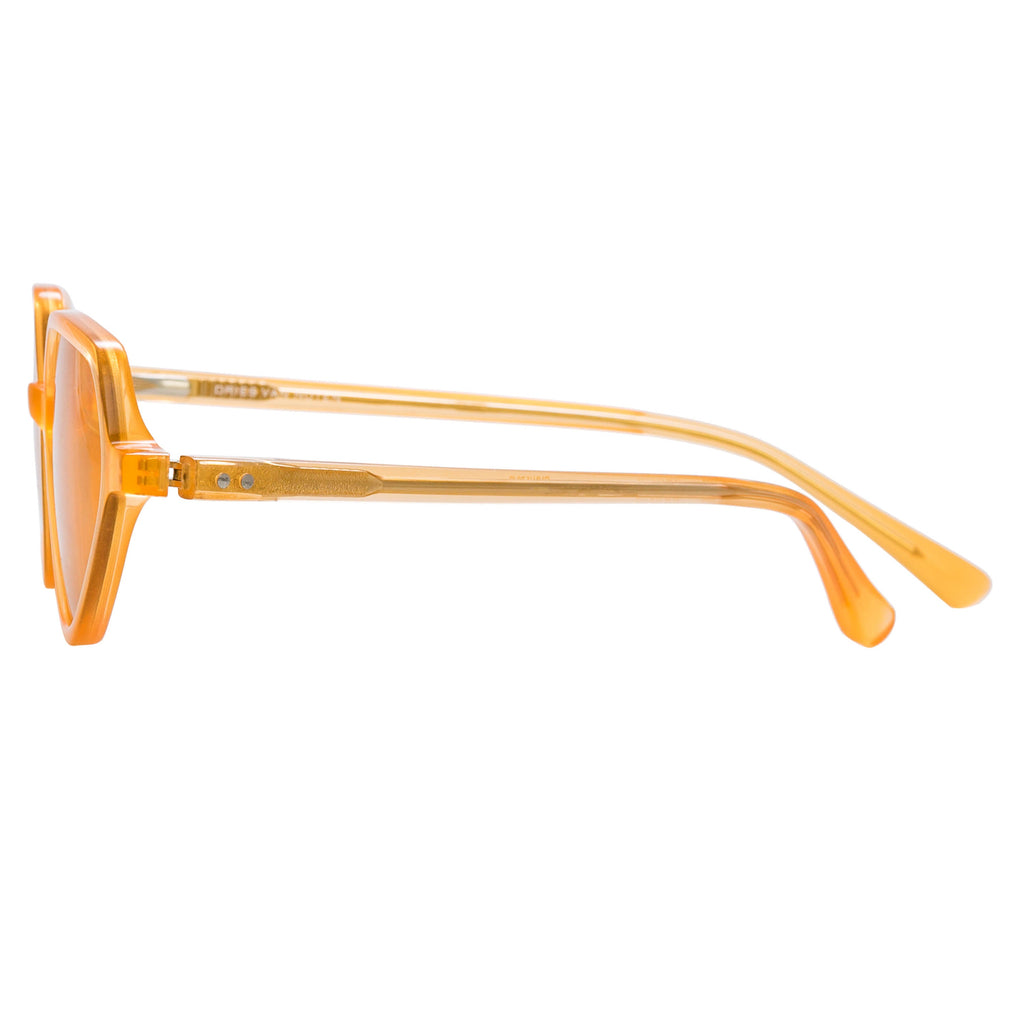 Dries Van Noten Ladies Cat Eye Orange Sunglasses