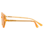 Dries Van Noten Ladies Cat Eye Orange Sunglasses
