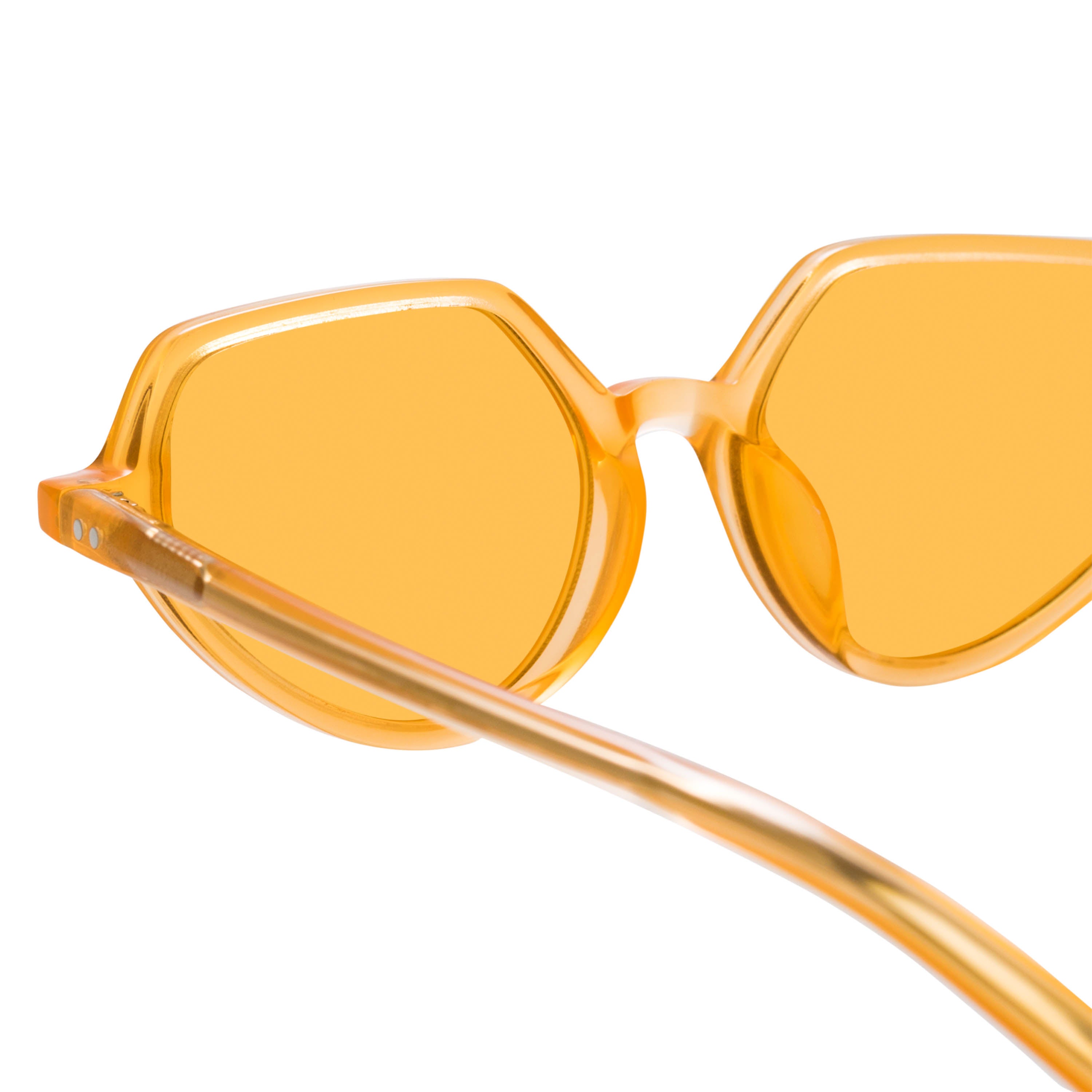 Dries Van Noten Ladies Cat Eye Orange Sunglasses