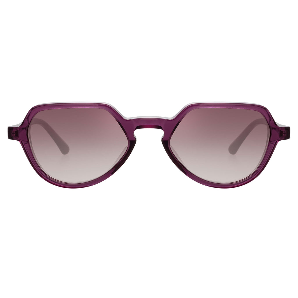 Dries Van Noten Men's Angular Purple Sunglasses