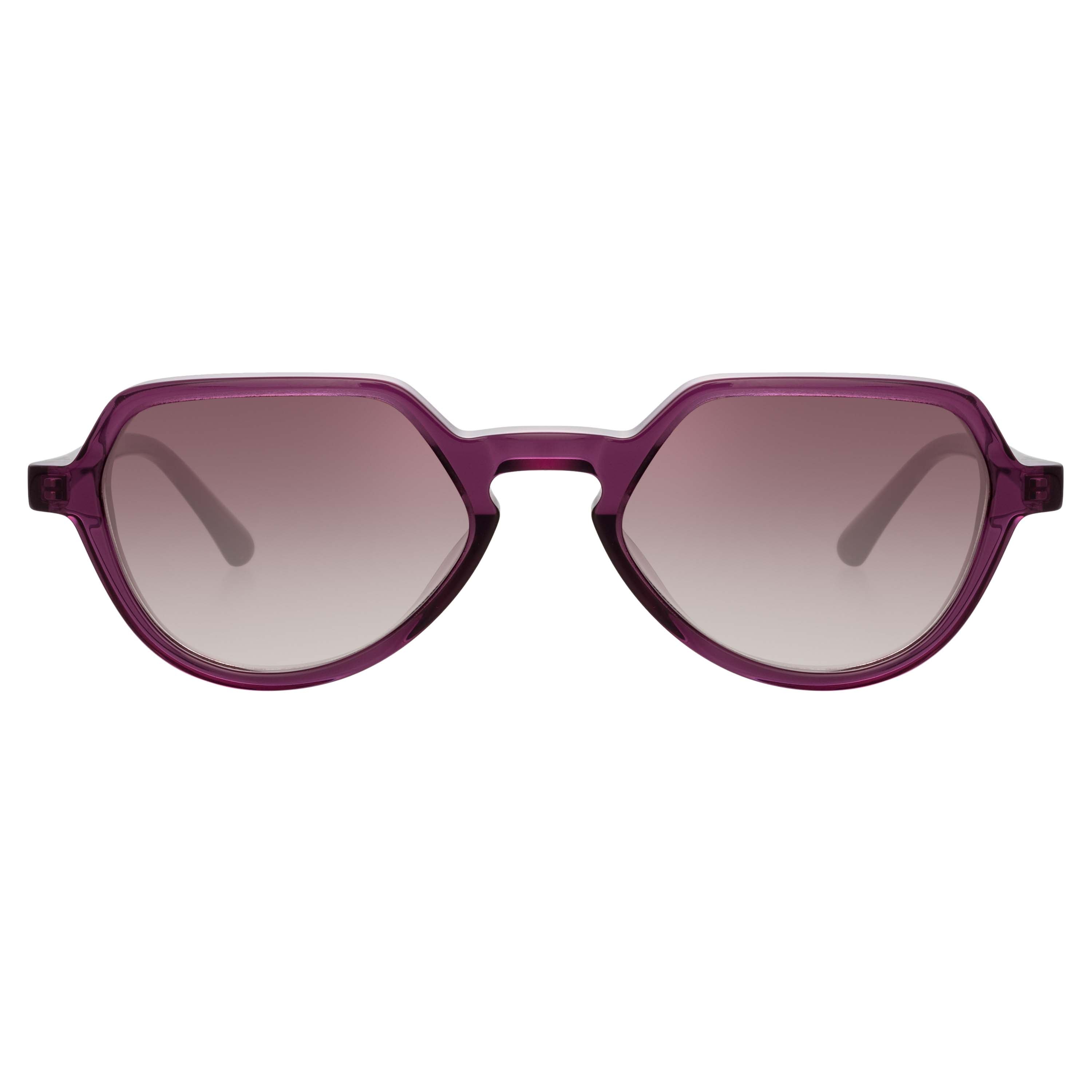 Dries Van Noten Men's Angular Purple Sunglasses
