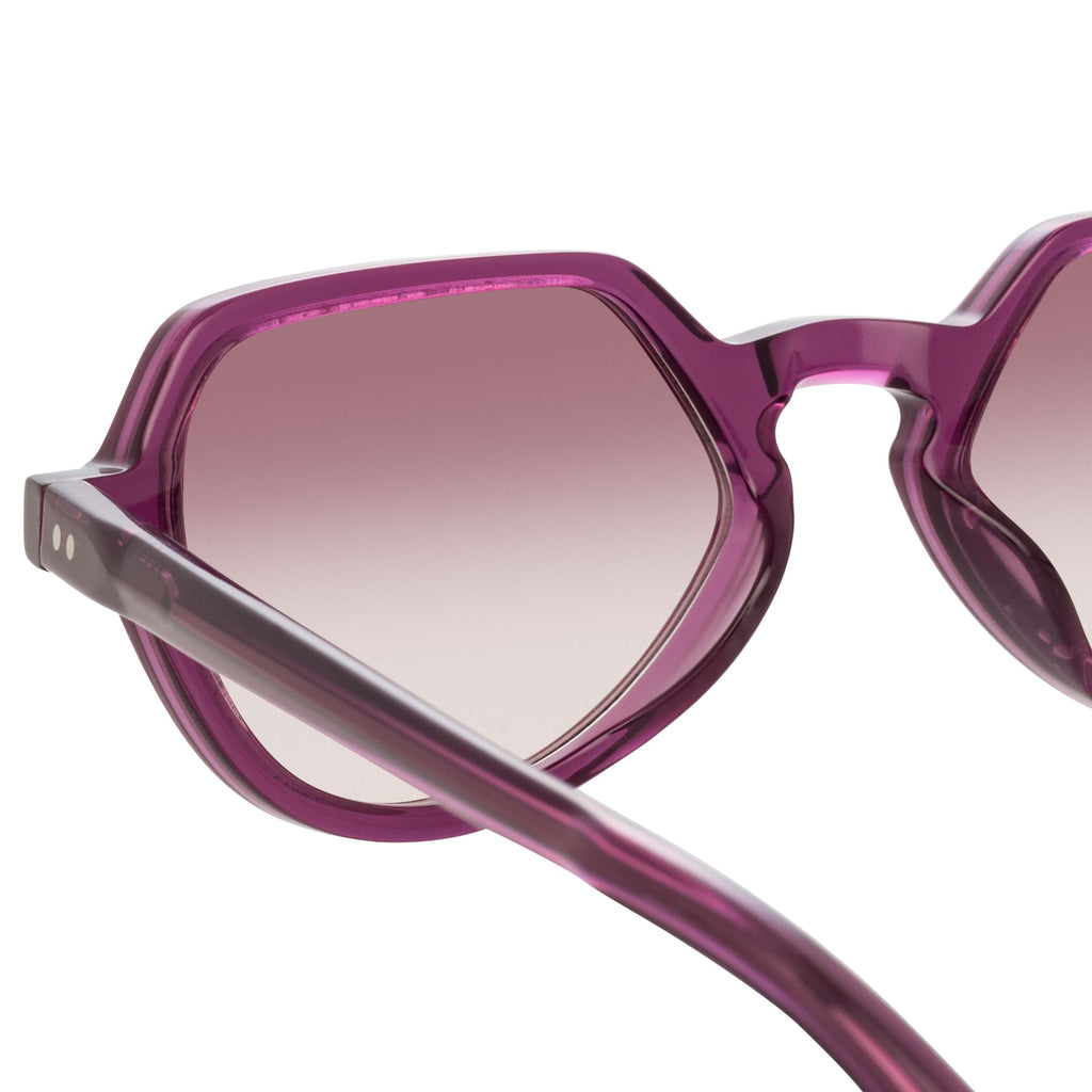Dries Van Noten Men's Angular Purple Sunglasses