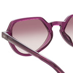 Dries Van Noten Men's Angular Purple Sunglasses