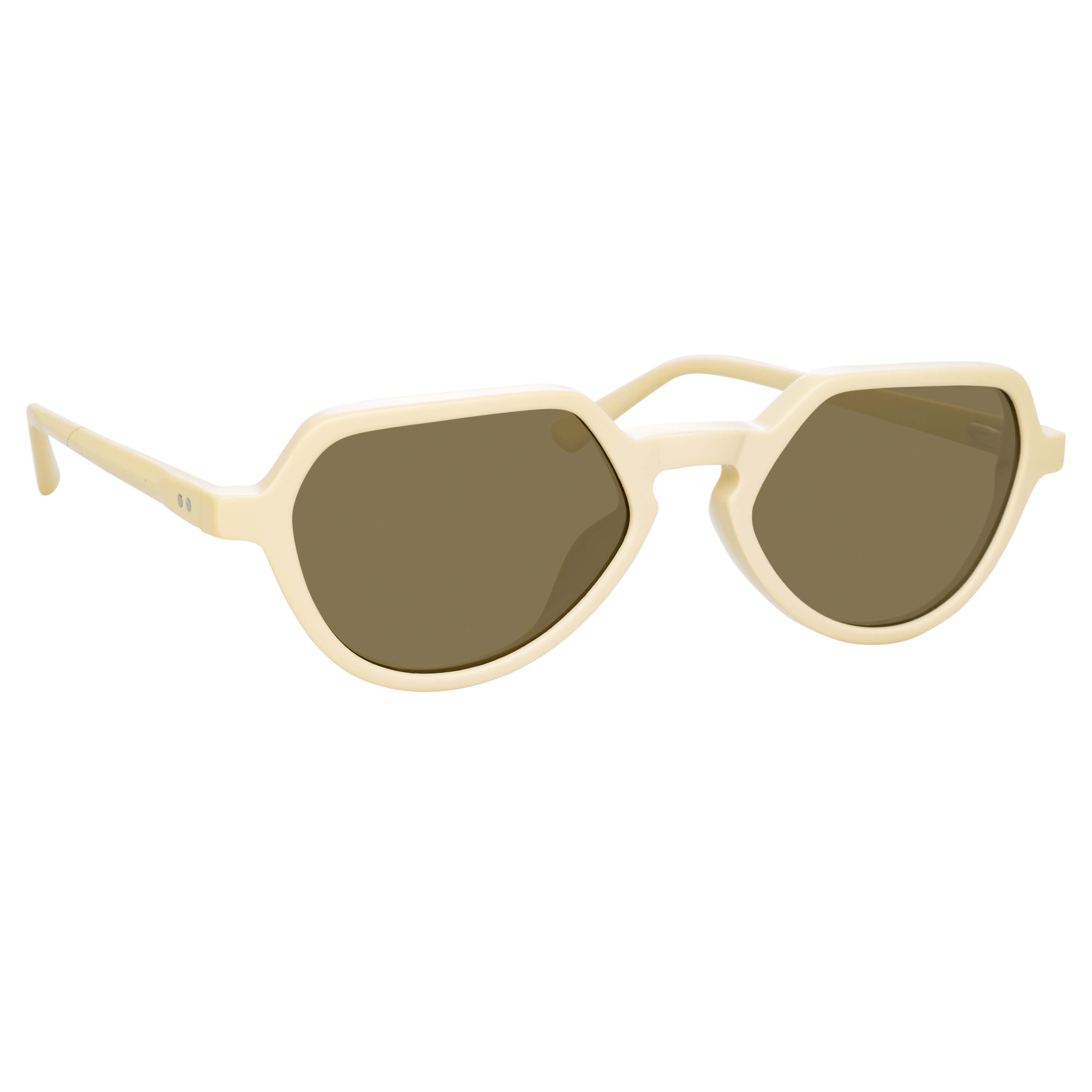 Dries Van Noten Men's Angular Khaki Sunglasses