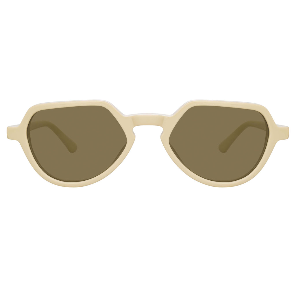 Dries Van Noten Men's Angular Khaki Sunglasses