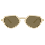 Dries Van Noten Men's Angular Khaki Sunglasses
