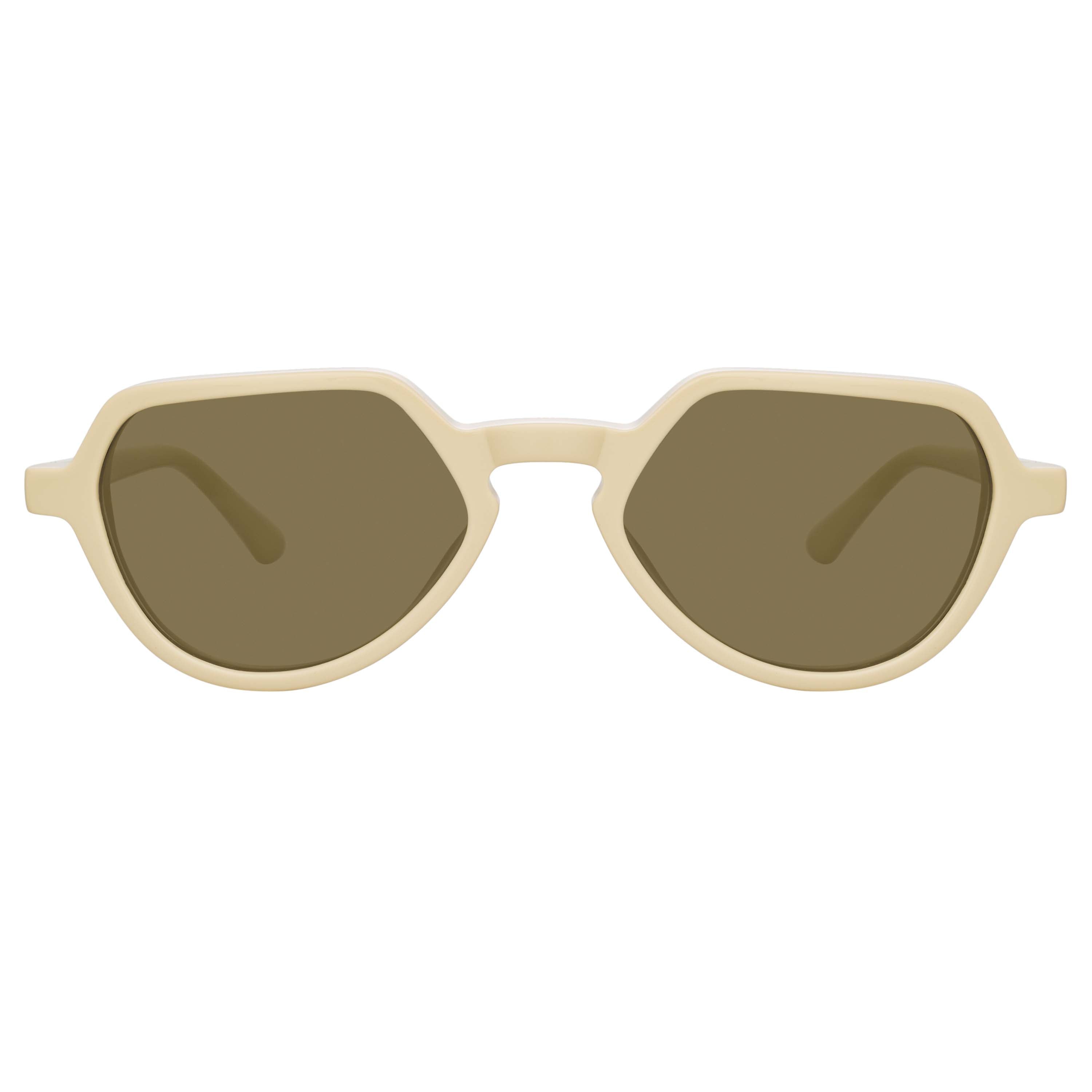 Dries Van Noten Men's Angular Khaki Sunglasses