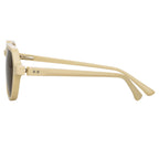 Dries Van Noten Men's Angular Khaki Sunglasses