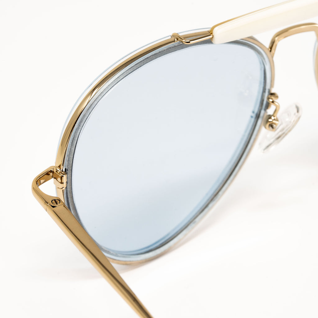 Dries Van Noten x Linda Farrow Gold Sunglasses