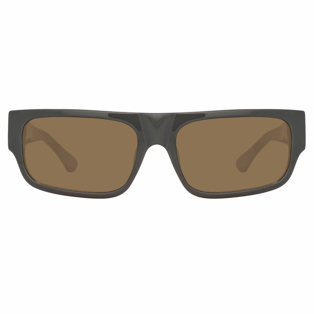 Dries Van Noten Men's Rectangular Green Sunglasses