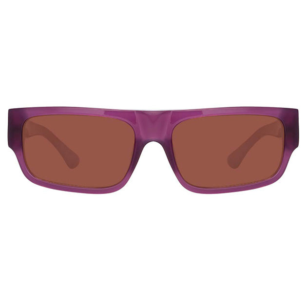 Dries Van Noten x Linda Farrow Purple Sunglasses