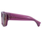 Dries Van Noten x Linda Farrow Purple Sunglasses
