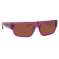 Dries Van Noten x Linda Farrow Purple Sunglasses