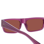 Dries Van Noten x Linda Farrow Purple Sunglasses