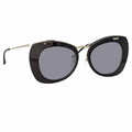 Dries Van Noten Ladies Cat Eye Grey Sunglasses