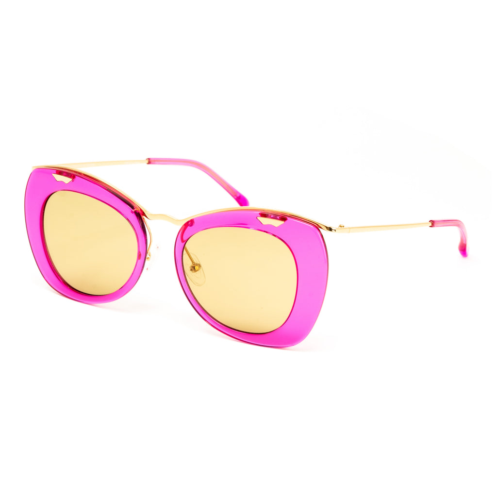 Dries Van Noten x Linda Farrow Hot Pink Sunglasses