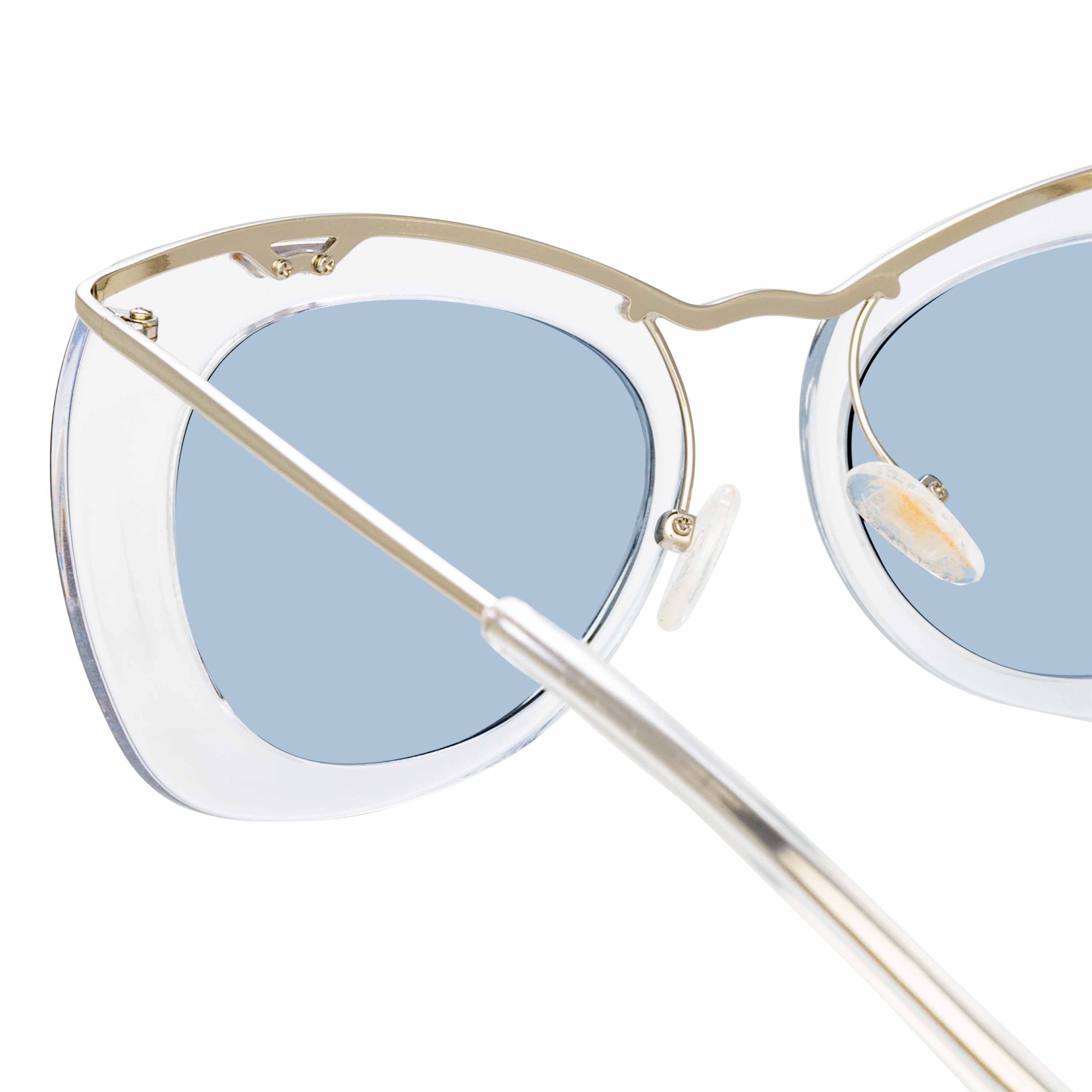 Dries Van Noten Ladies Cat Eye Blue Sunglasses
