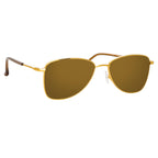 Dries Van Noten Men's Aviator Bronze Sunglasses