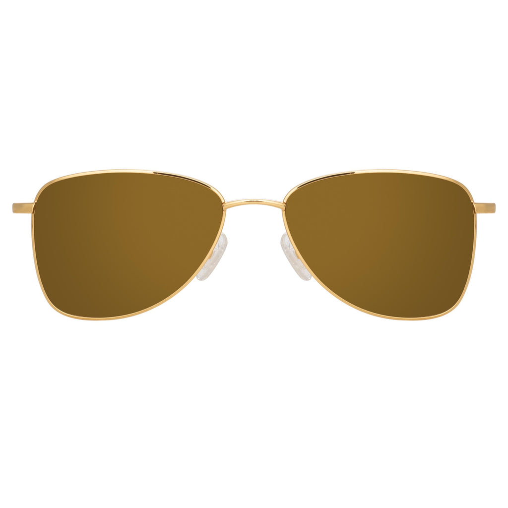 Dries Van Noten Men's Aviator Bronze Sunglasses