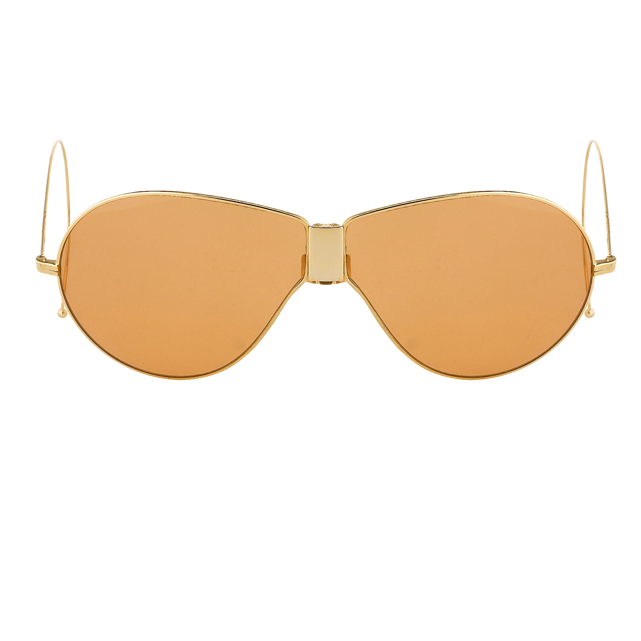 Dries Van Noten Men's Aviator Orange Sunglasses