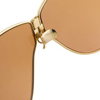 Dries Van Noten Men's Aviator Orange Sunglasses