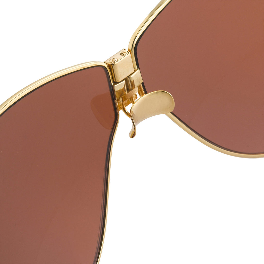 Dries Van Noten Men's Aviator Red Sunglasses