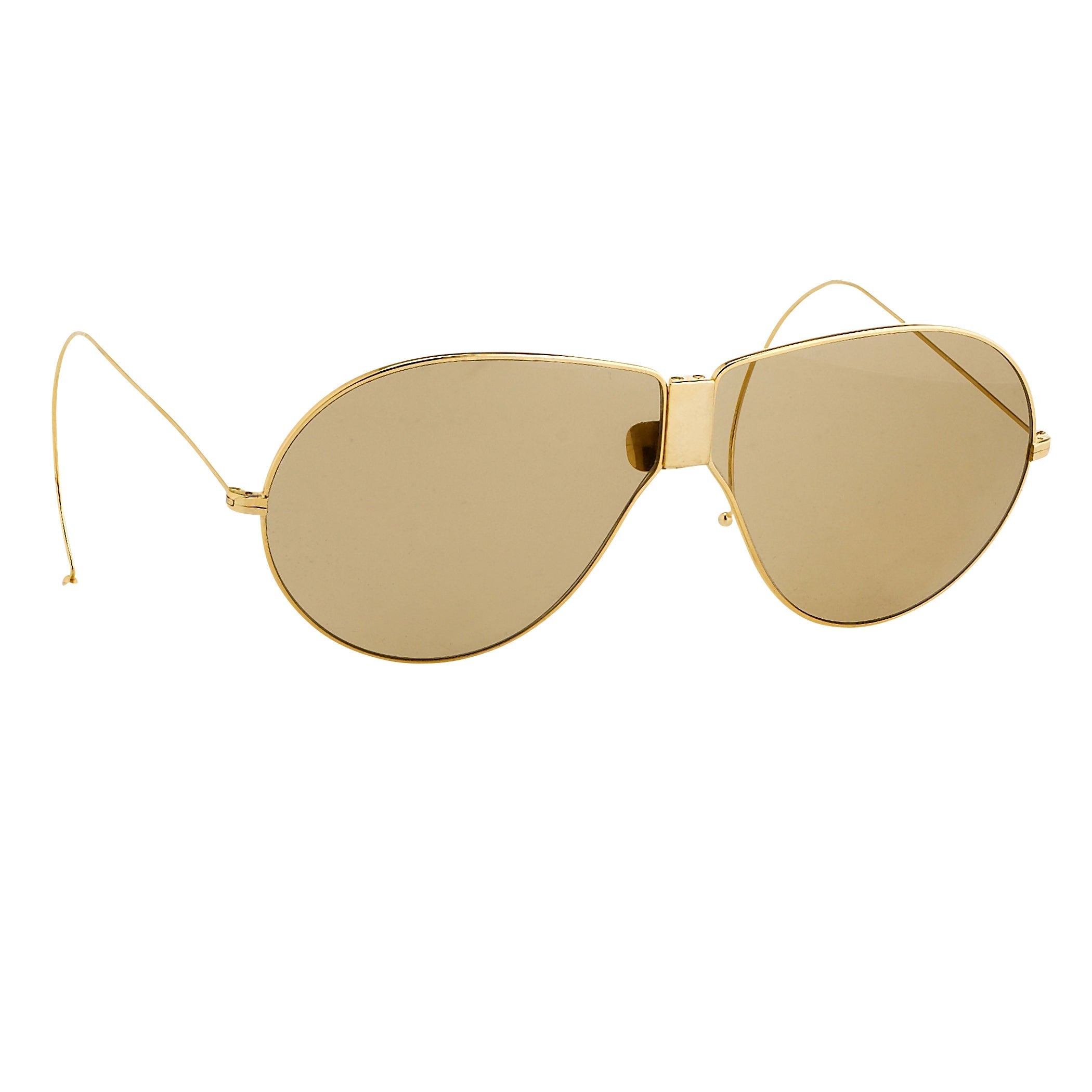Dries Van Noten Men's Aviator Brown Sunglasses