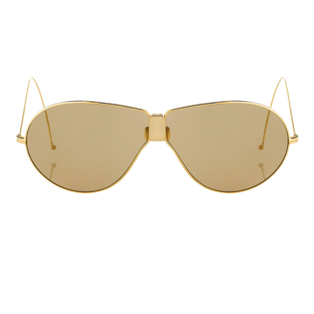 Dries Van Noten Men's Aviator Brown Sunglasses