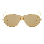 Dries Van Noten Men's Aviator Brown Sunglasses