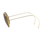 Dries Van Noten Men's Aviator Brown Sunglasses