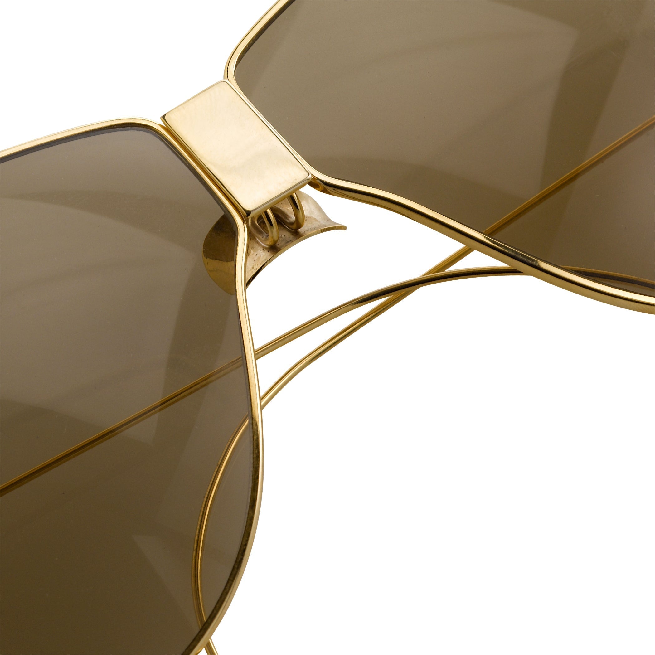 Dries Van Noten Men's Aviator Brown Sunglasses