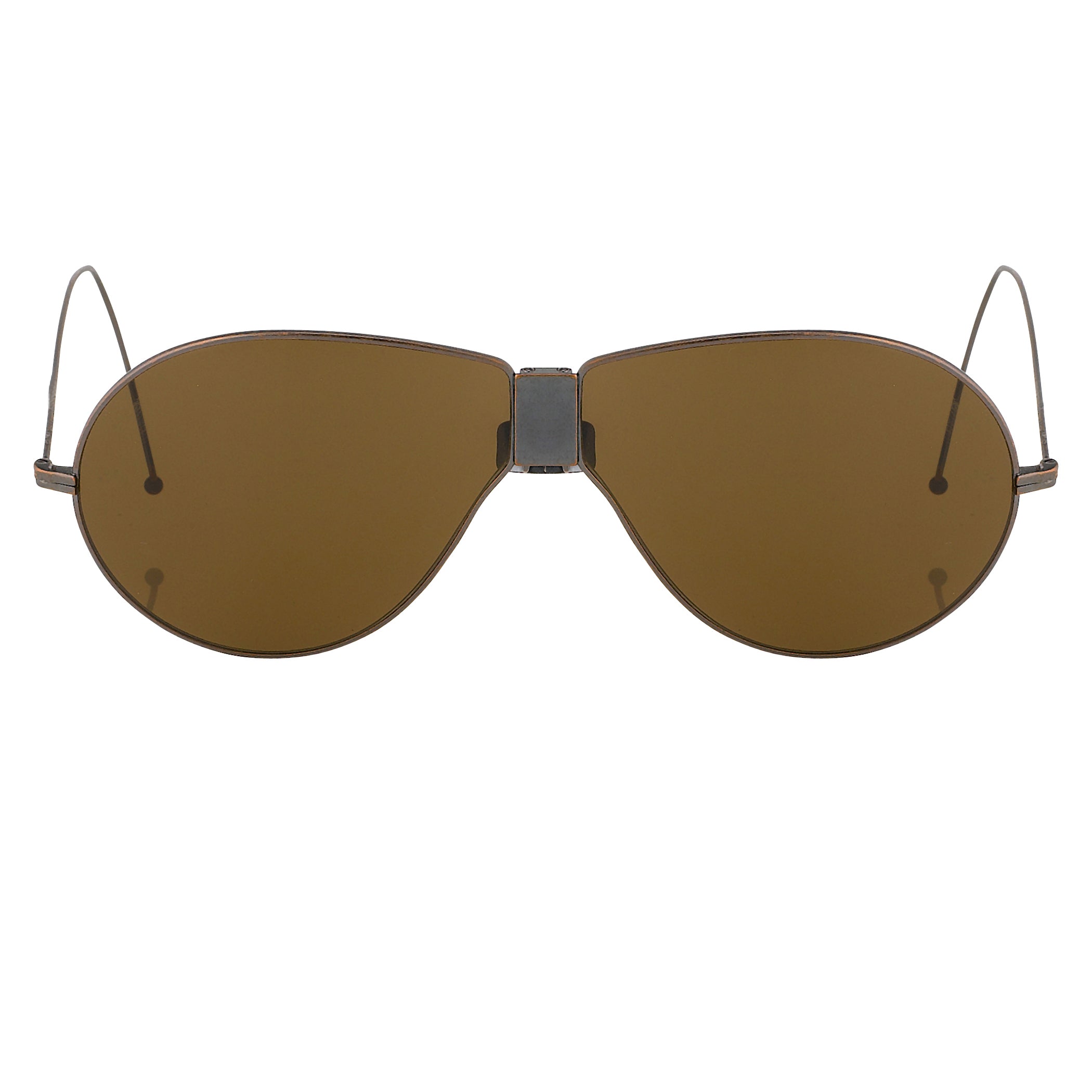 Dries Van Noten Men's Aviator Brown Sunglasses