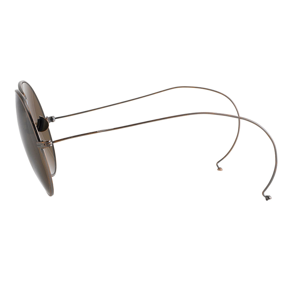 Dries Van Noten Men's Aviator Brown Sunglasses