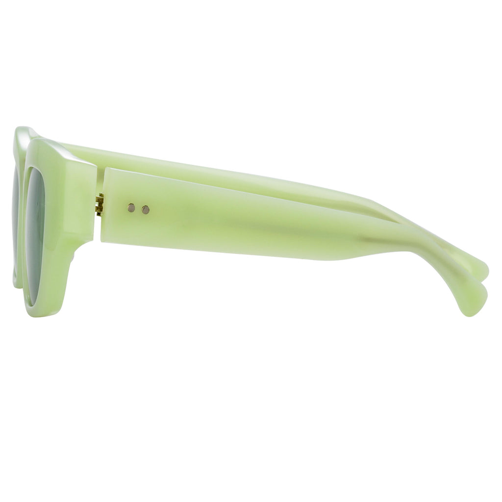 Dries Van Noten Ladies Cat Eye Green Sunglasses