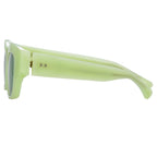 Dries Van Noten Ladies Cat Eye Green Sunglasses
