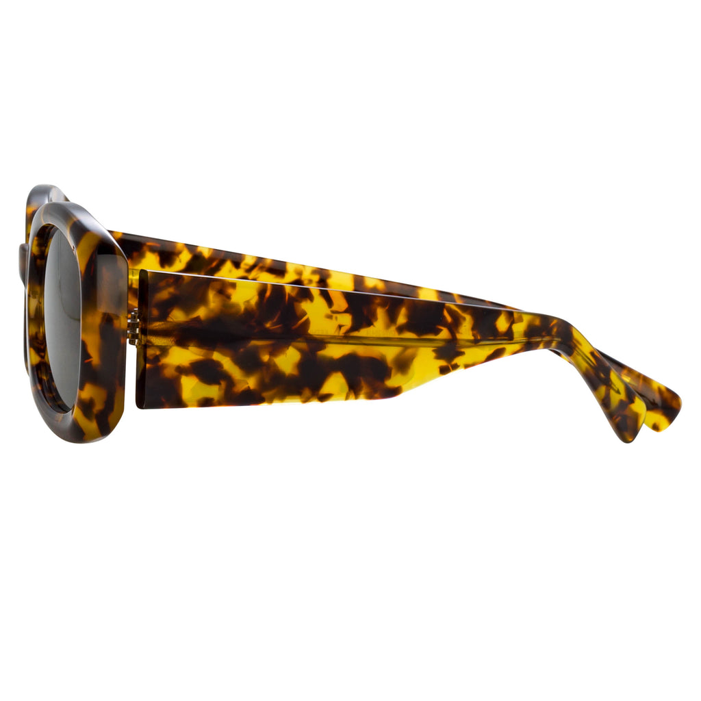 Dries Van Noten Men's Aviator Green Sunglasses