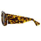 Dries Van Noten Men's Aviator Green Sunglasses